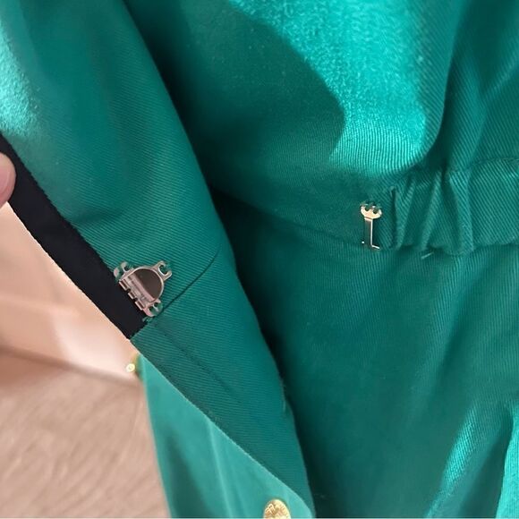 J.G. Hook Vintage Cotton Green Buttoned Maxi Dress - Picture 3 of 6